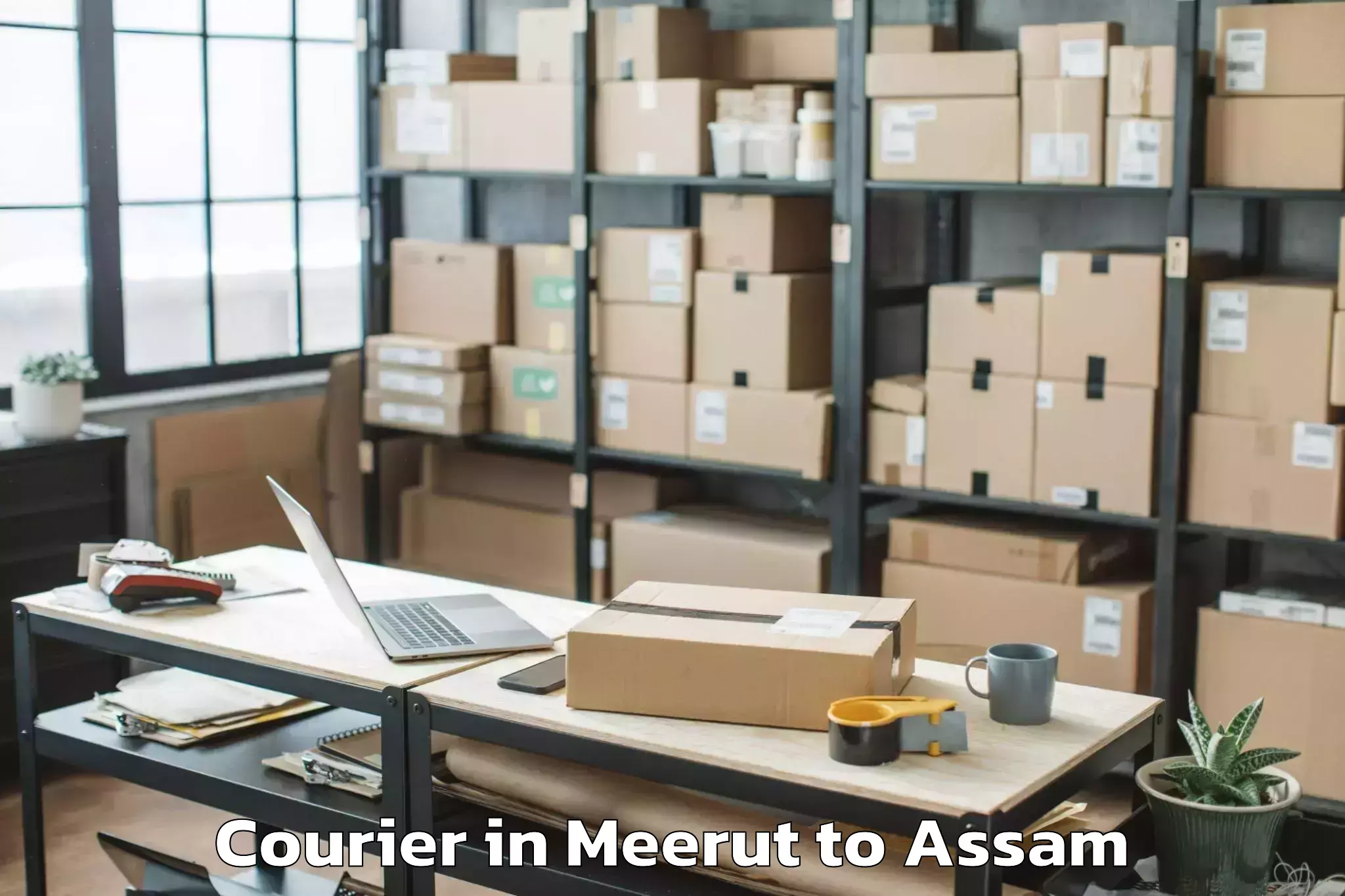 Book Meerut to Rangia Pt Courier